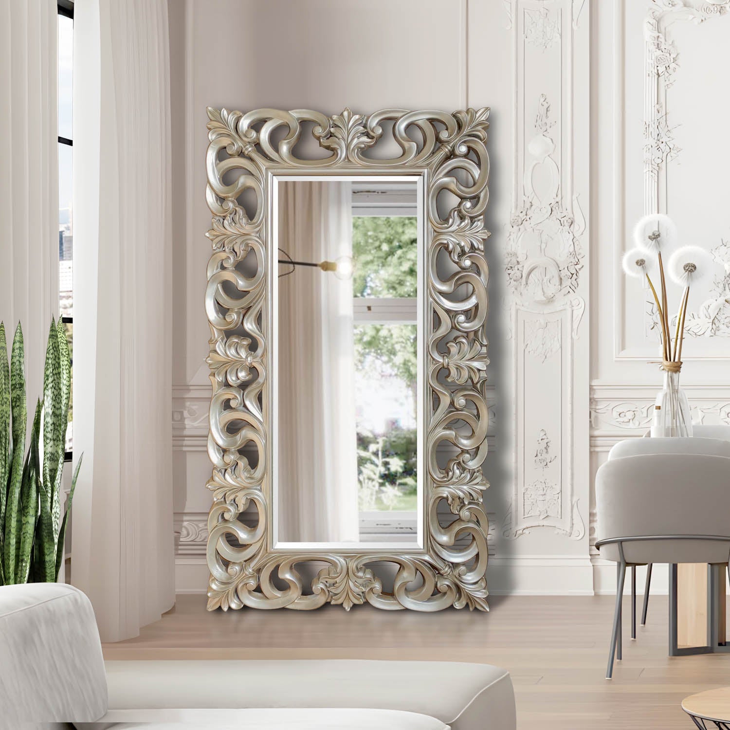ROME Accent Rectangular Full Length Floor Mirror Mirrona