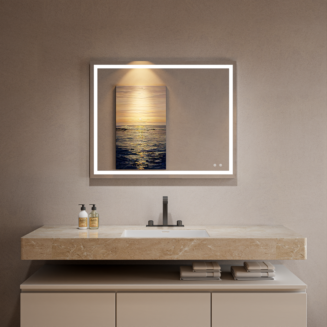 CASTEL Frameless Rectangle Led Bathroom Mirror