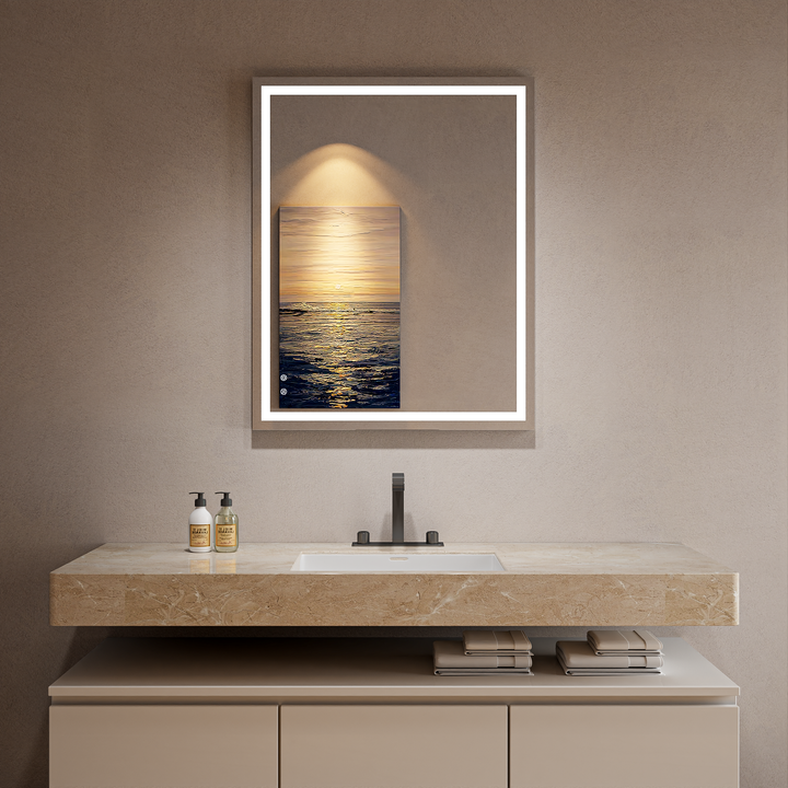 CASTEL Frameless Rectangle LED Bathroom Mirror