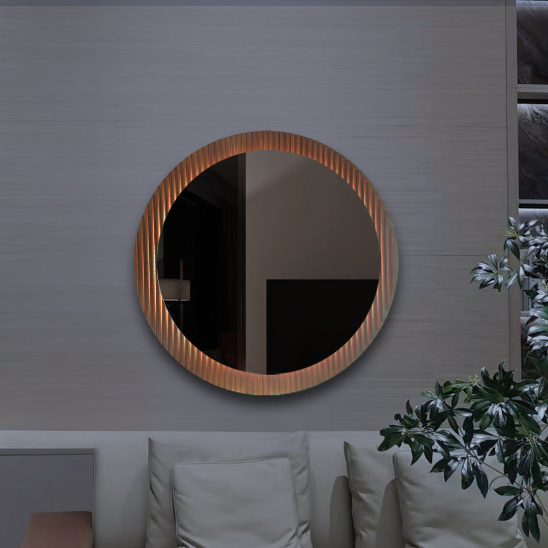 SICILY Round LED Colorful RGB Lighted Decorative Wall Mirror