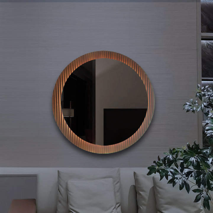 SICILY Round LED Colorful RGB Lighted Decorative Wall Mirror