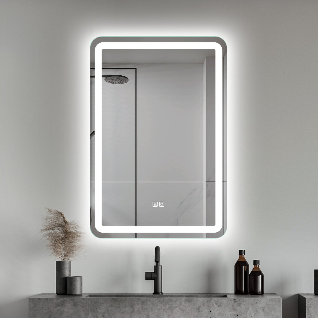 LIBRA Rectangle LED Lighted Anti-fog Bathroom Vanity Mirror