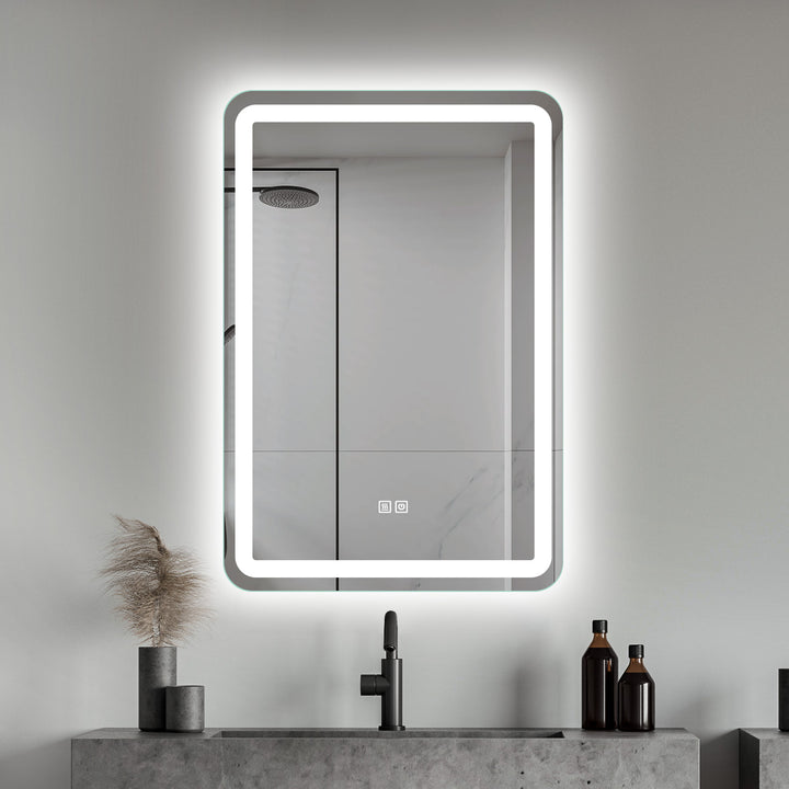 LIBRA Rectangle LED Lighted Anti-fog Bathroom Vanity Mirror