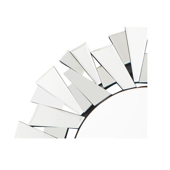 PEGASUS Round Sunburst 3D Accent Wall Mirror
