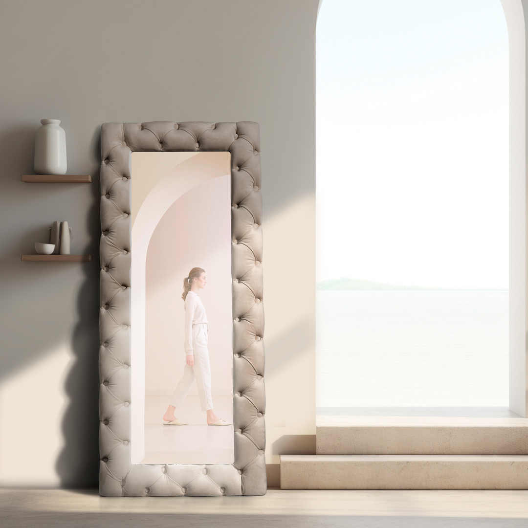 ATRI Asymmetrical Decorative Velvet Mirror