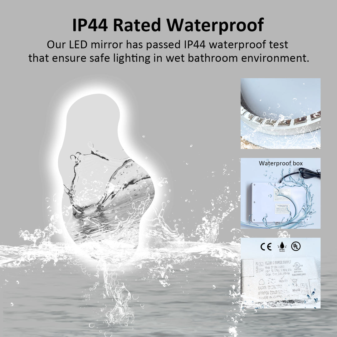 WEBSTER Irregular LED Lighted Wall Mirror