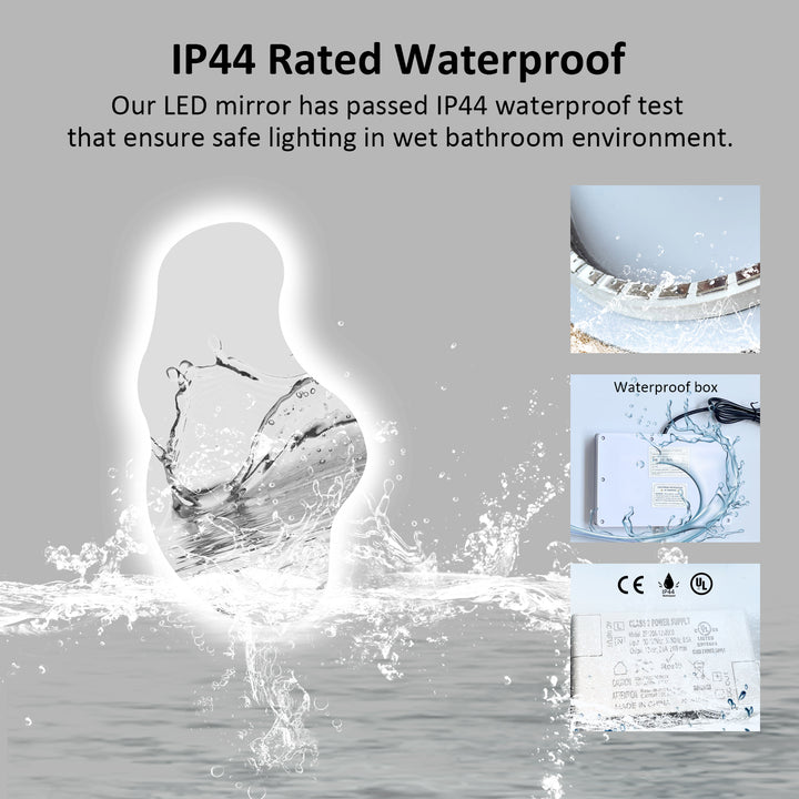 WEBSTER Irregular LED Lighted Wall Mirror