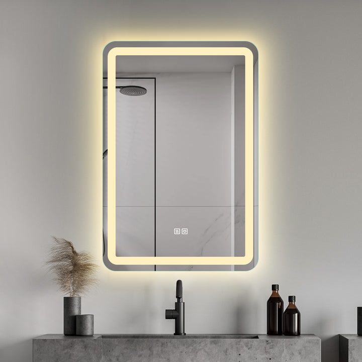 LIBRA Rectangle LED Lighted Anti-fog Bathroom Vanity Mirror