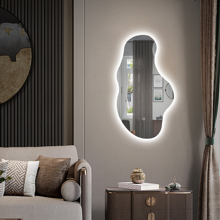 WEBSTER Irregular LED Lighted Wall Mirror