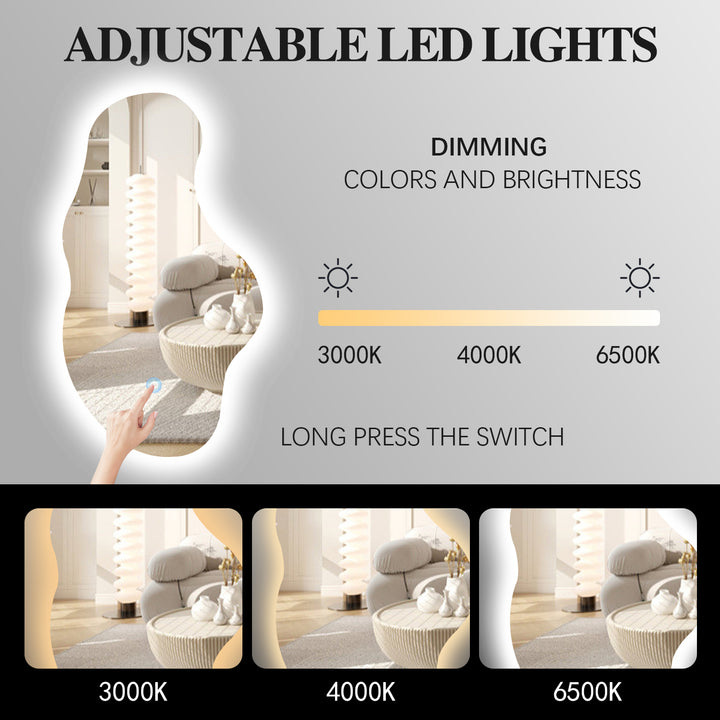 WEBSTER Irregular LED Lighted Wall Mirror