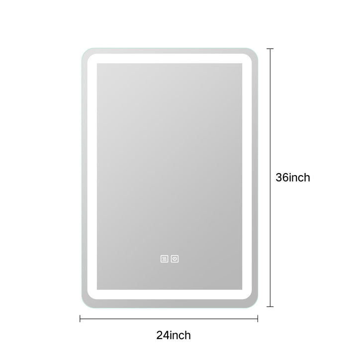 LIBRA Rectangle LED Lighted Anti-fog Bathroom Vanity Mirror