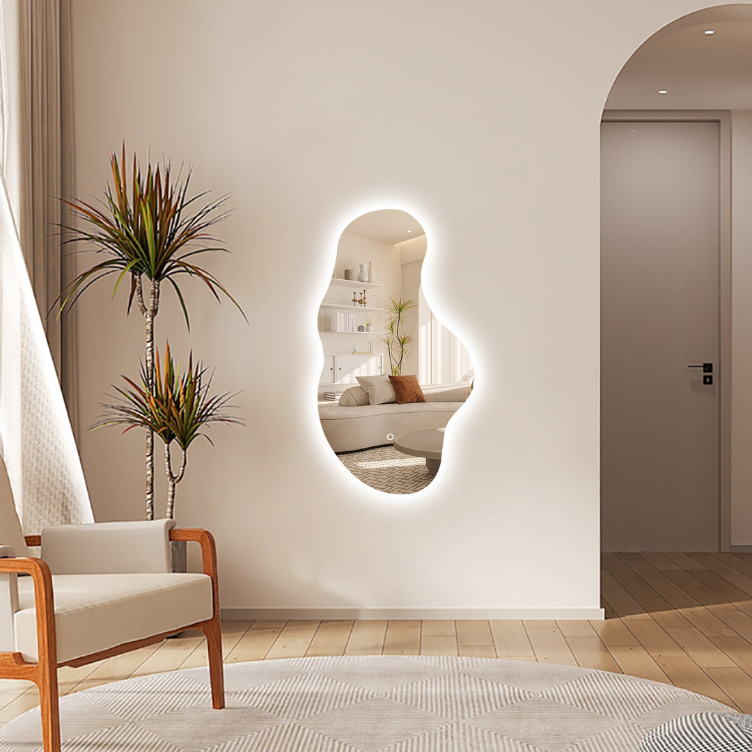 WEBSTER Irregular LED Lighted Wall Mirror