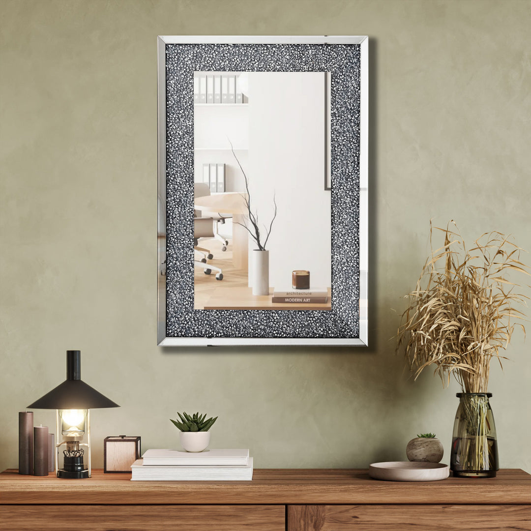 BELLA Crystal Accent Rectangle Wall Mirror
