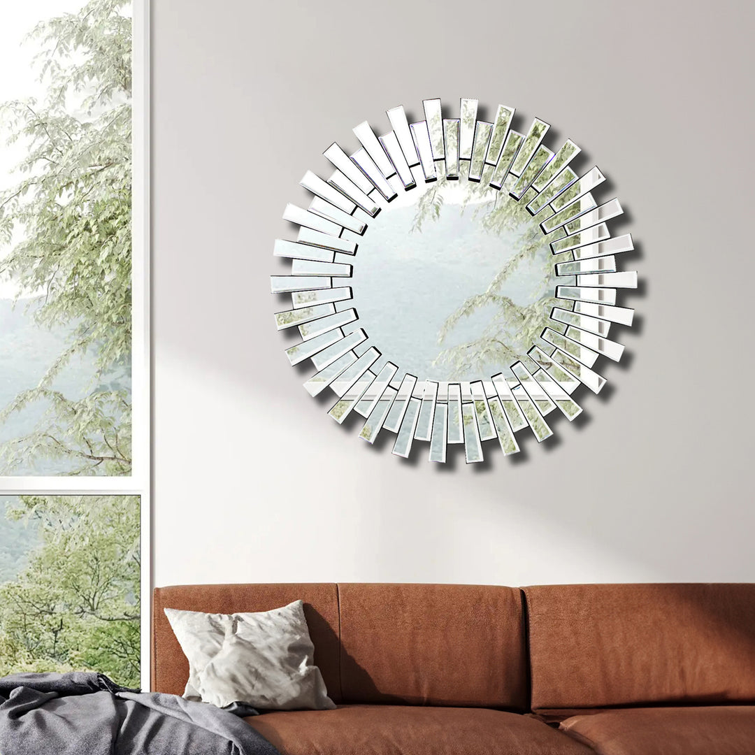 CAPELLA Round Sunburst Wall Mirror
