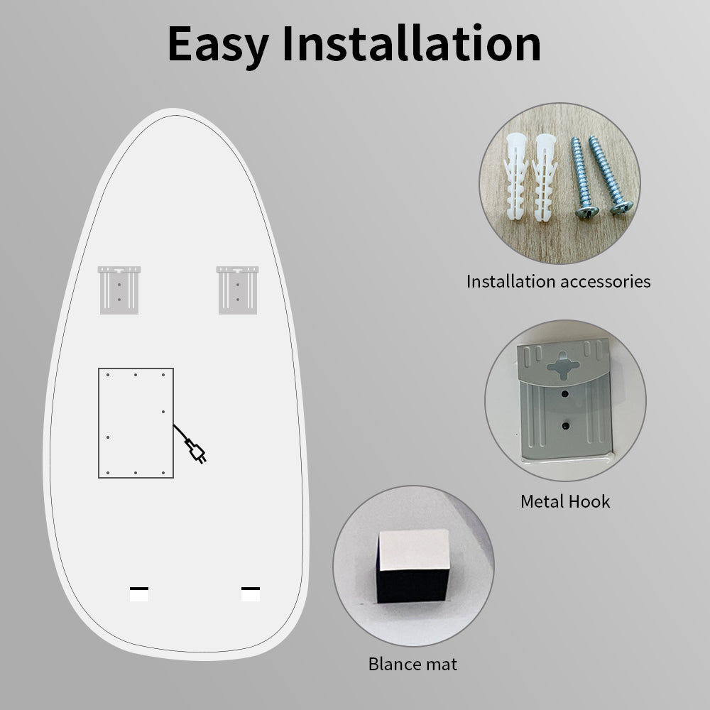 ANDRO Asymmetrical LED Lighted Wall Mirror