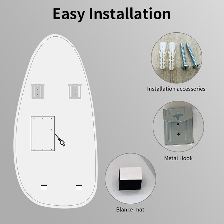 ANDRO Asymmetrical LED Lighted Wall Mirror