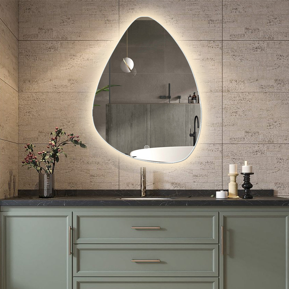 DORA Irregular LED Lighted Anti-fog Bathroom Vanity Mirror