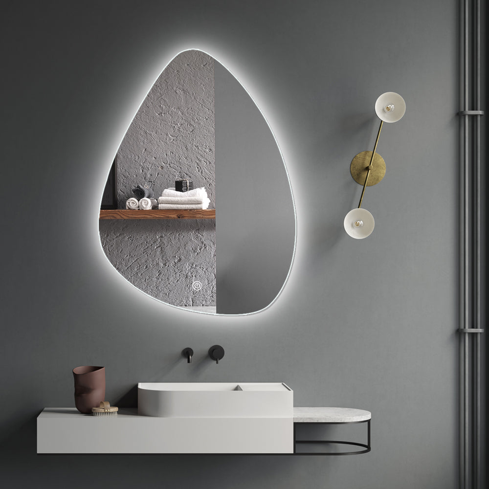 DORA Irregular LED Lighted Anti-fog Bathroom Vanity Mirror