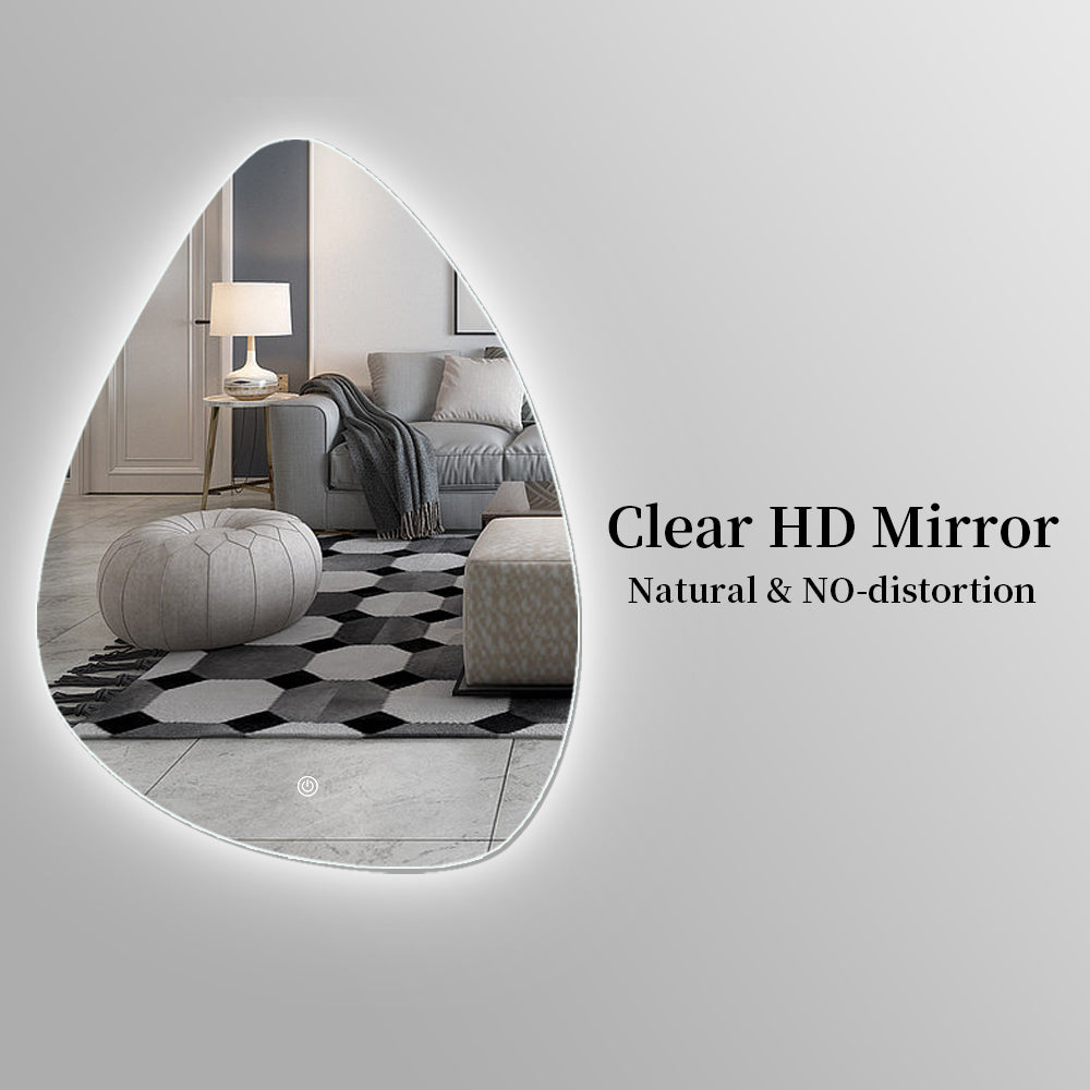 DORA Irregular LED Lighted Anti-fog Bathroom Vanity Mirror
