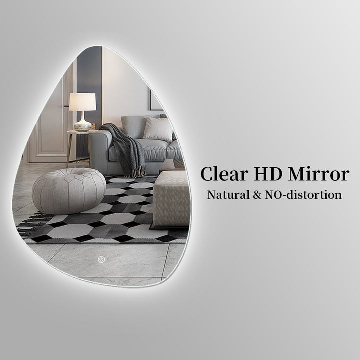 DORA Irregular LED Lighted Anti-fog Bathroom Vanity Mirror