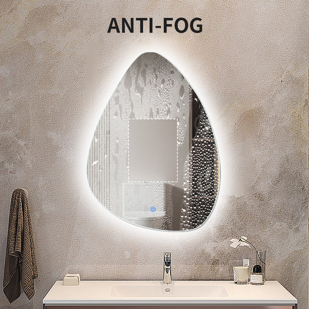 DORA Irregular LED Lighted Anti-fog Bathroom Vanity Mirror