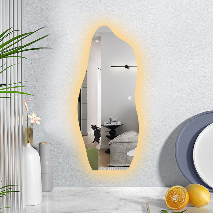 CORVUS LED Lighted Asymmetrical Wall Mirror