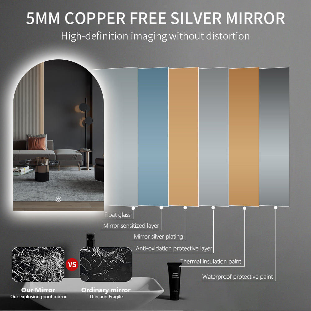 COSMO LED Lighted Arch Wall Mirror