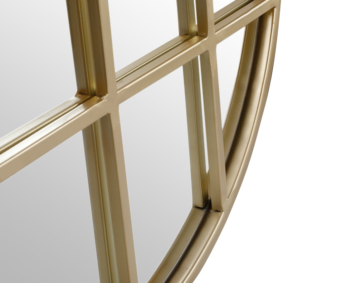 DIYA Decorative Round Window Pane Wall Mirror