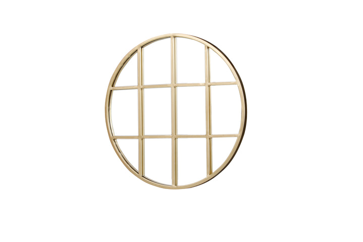 DIYA Decorative Round Window Pane Wall Mirror