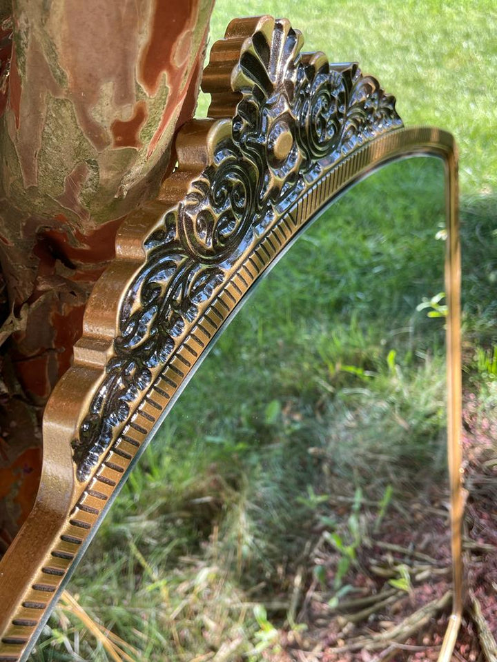FRENCH Antique Crown Top Wall Mirror