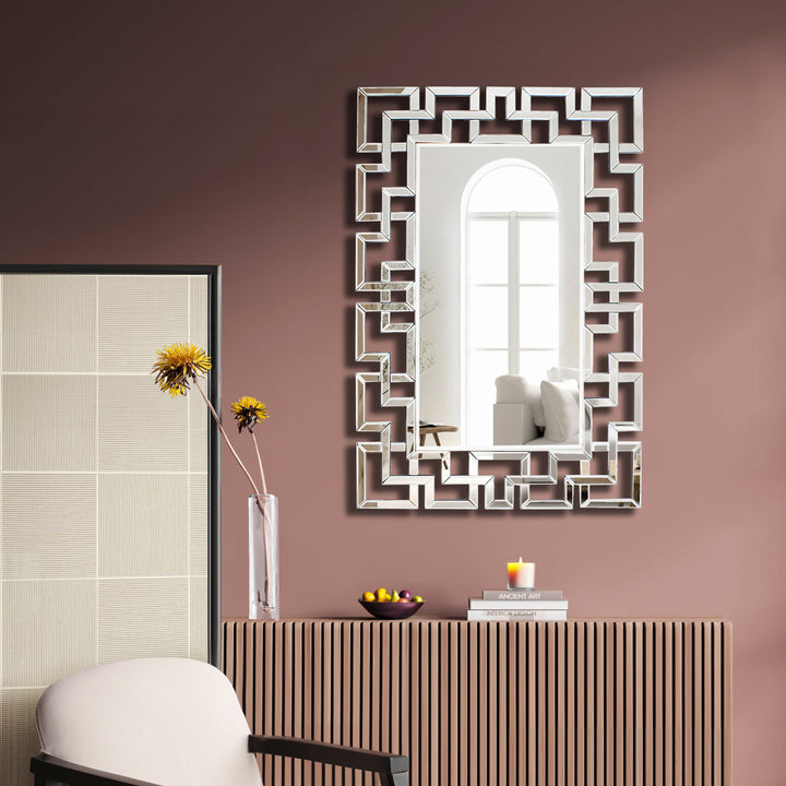 LYNX Rectangle Decorative Accent Wall Mirror