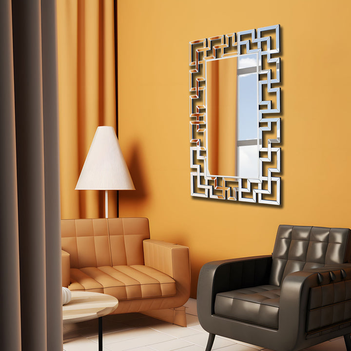 LYNX Rectangle Decorative Accent Wall Mirror