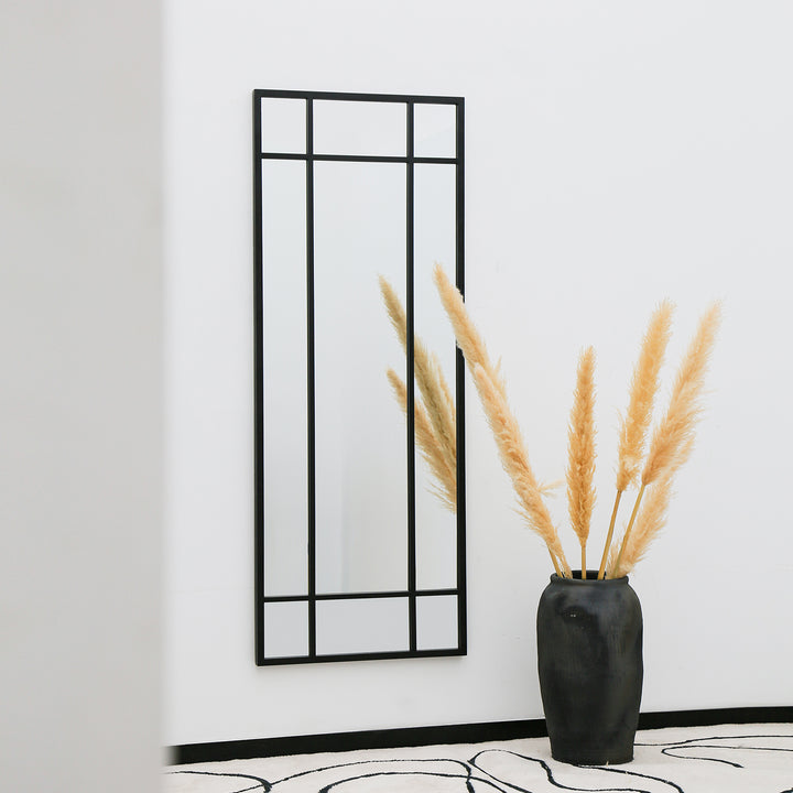 MONZA Rectangle Metal Wall mirror, Window Pane Mirror