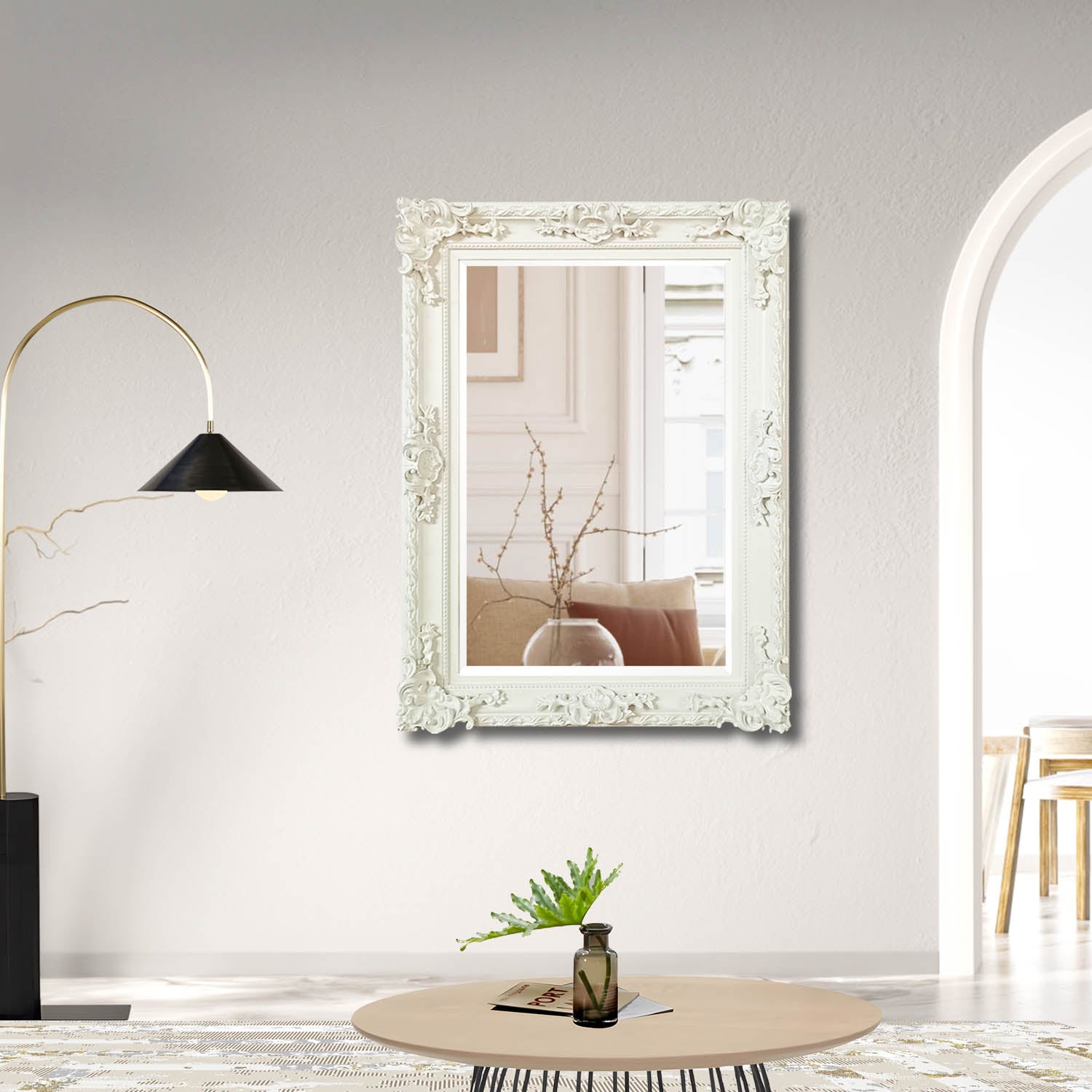 SORA Ornate Decorative Wooden Mirror – Mirrona