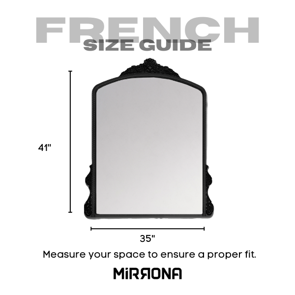 FRENCH Antique Crown Top Wall Mirror