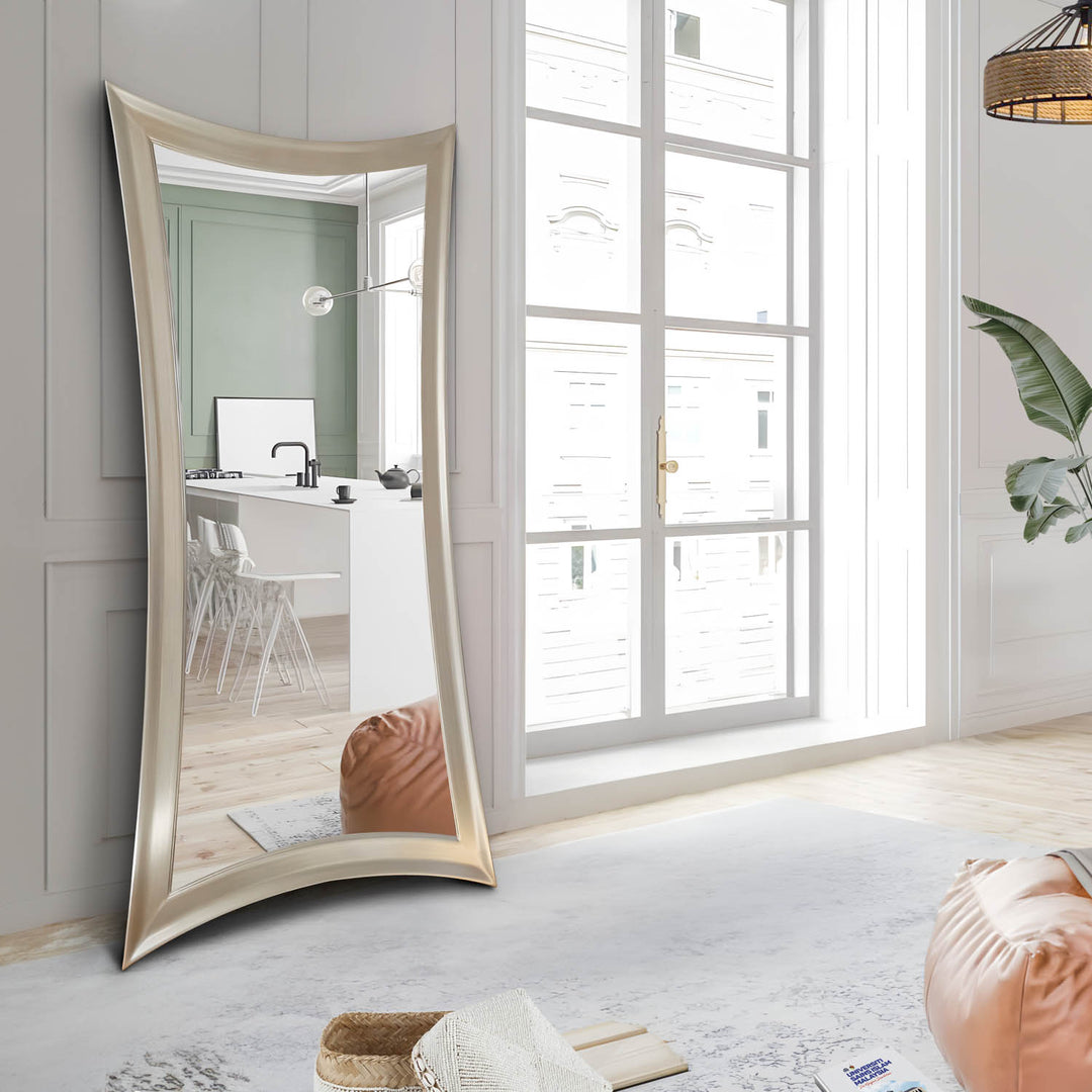 TITAN Accent Full Length Irregular Wooden Floor Mirror