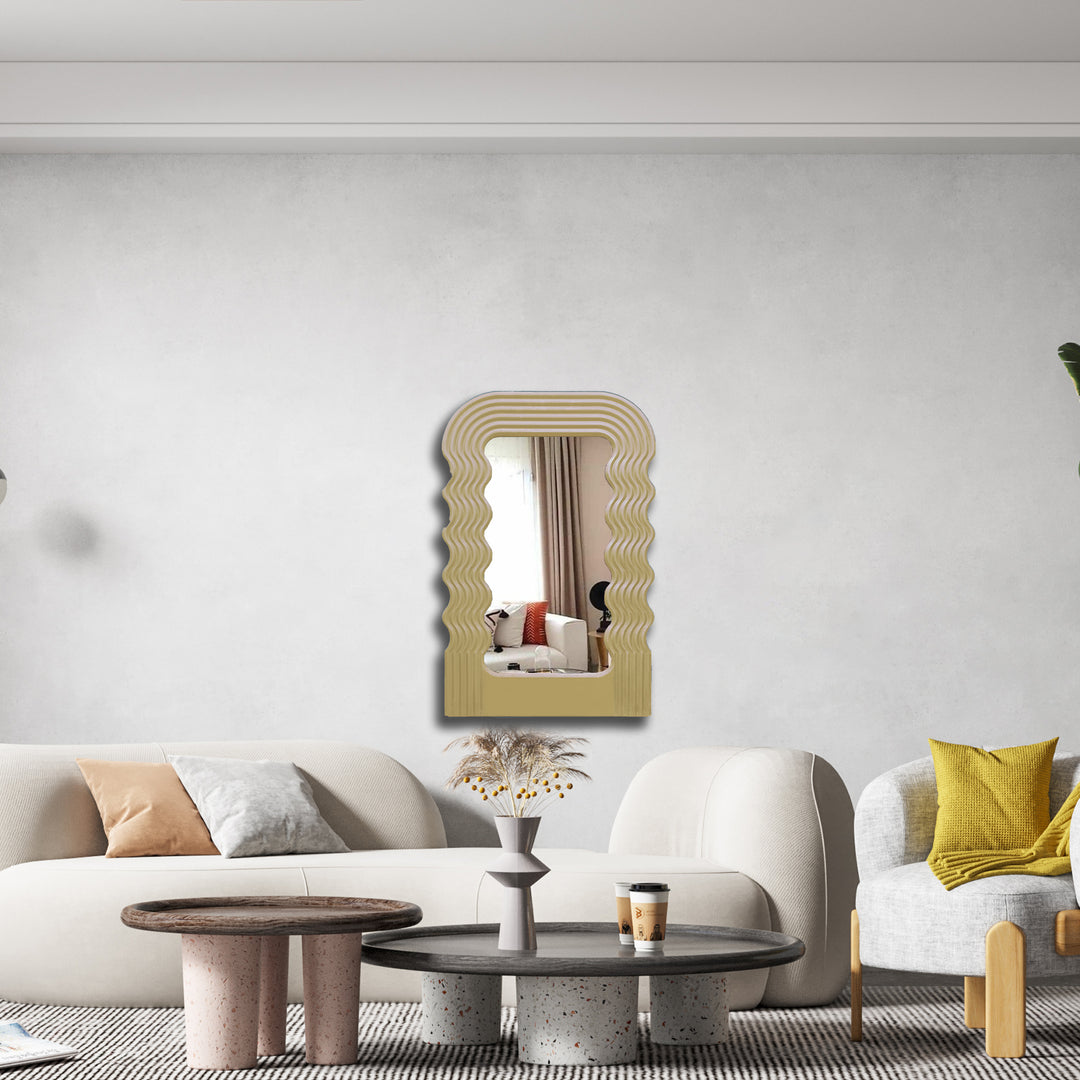 VIRGO Scalloped Wavy Accent Mirror