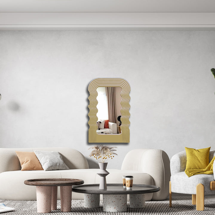 VIRGO Scalloped Wavy Accent Mirror