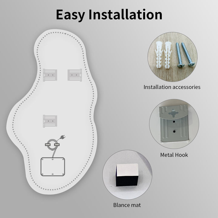 WEBSTER Irregular LED Lighted Wall Mirror
