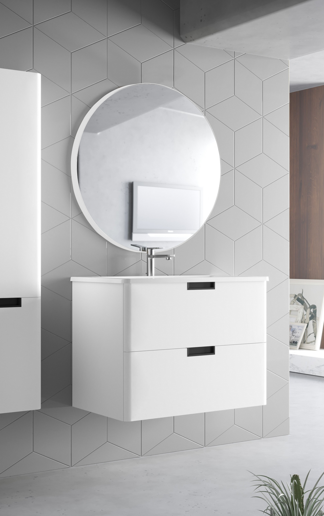 SUN Metal Round Wall Mirror