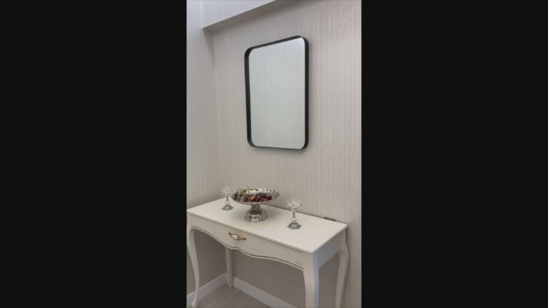 STAR Rectangle Metal Frame Bathroom Vanity Mirror