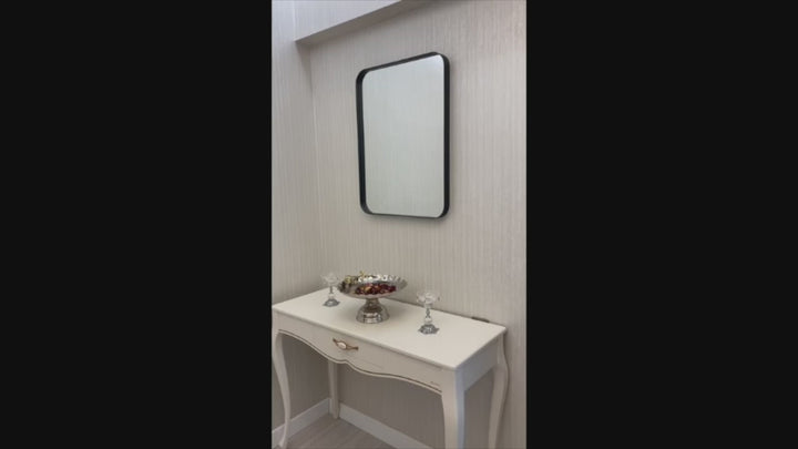 STAR Rectangle Metal Frame Bathroom Vanity Mirror