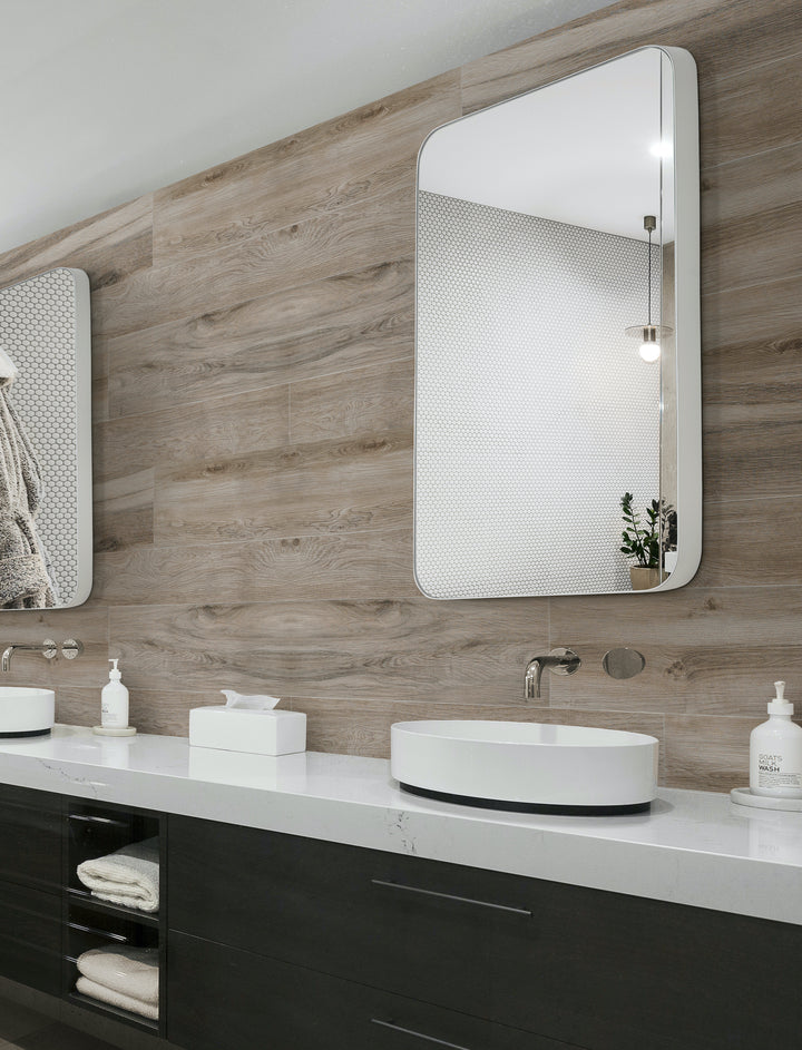 STAR Rectangle Metal Frame Bathroom Vanity Mirror