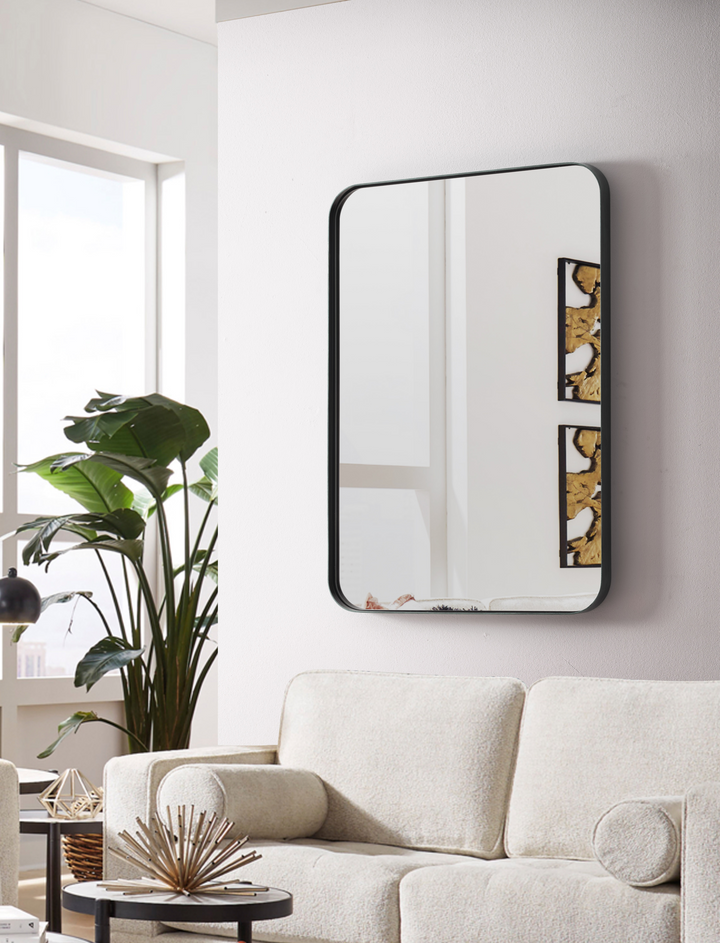 STAR Rectangle Metal Frame Bathroom Vanity Mirror