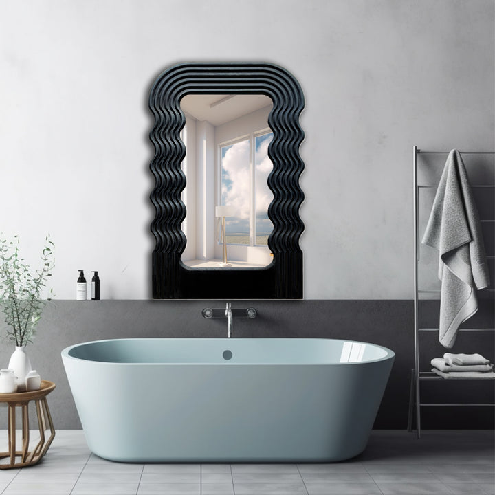 VIRGO Scalloped Wavy Accent Mirror