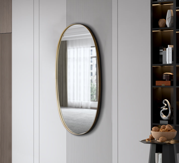 VEGA Oval Metal Frame Accent Mirror