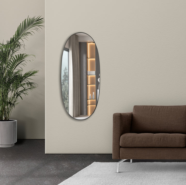 VEGA Oval Metal Frame Accent Mirror