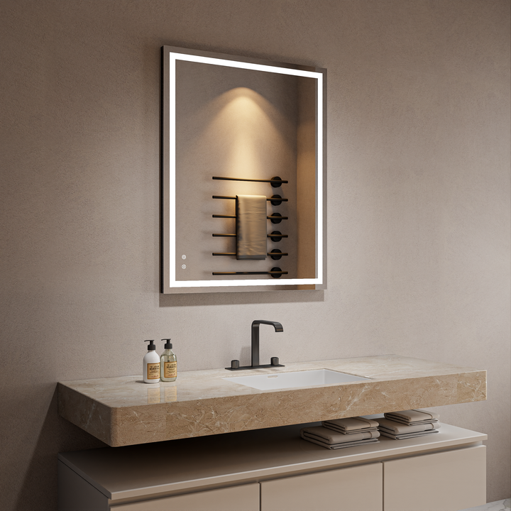 CASTEL Frameless Rectangle Led Bathroom Mirror