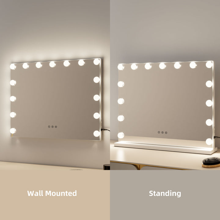 FORMIA LED Lighted Hollywood Makeup/Vanity Mirror with USB and Type C Charging Port