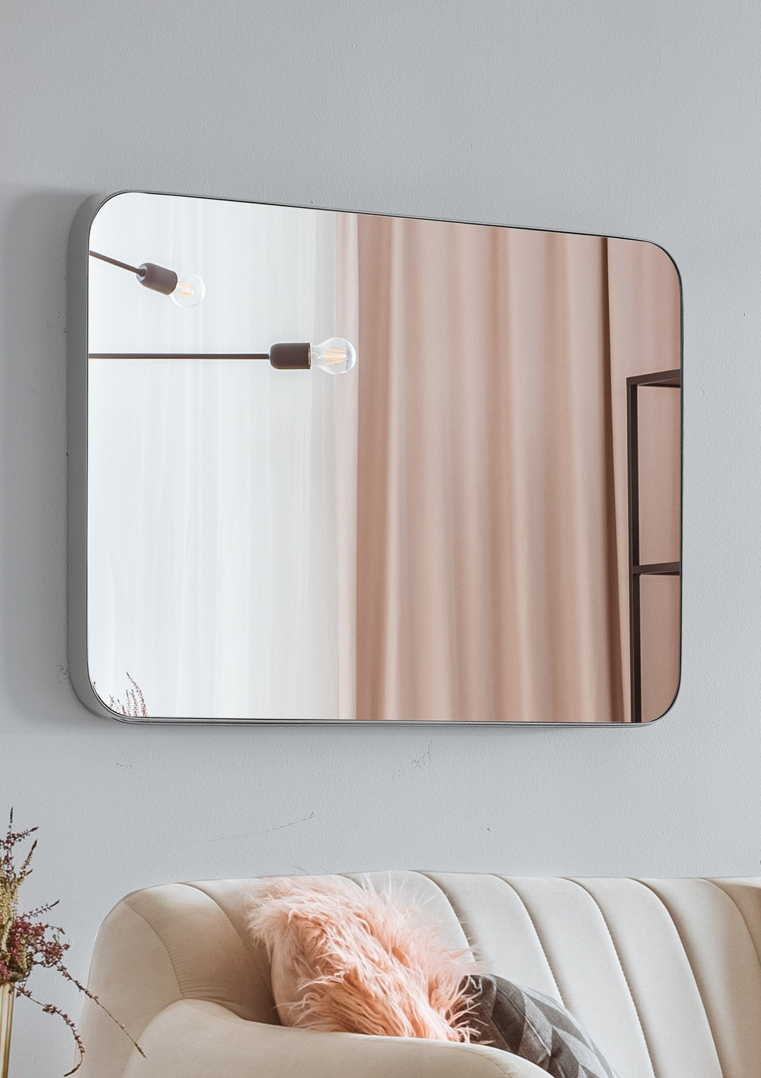 STAR Rectangle Metal Frame Bathroom Vanity Mirror